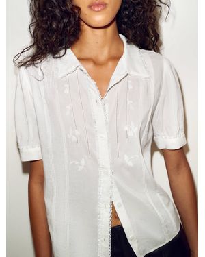 Reformation Audrey Top Lace - White