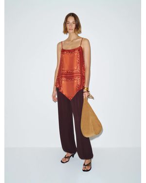 Reformation Esme Silk Twill Top - White