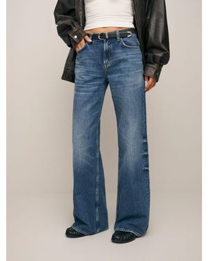 Reformation Cary Low Rise Slouchy Wide Leg Jeans - Blue