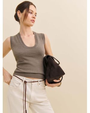 Reformation Marta Regenerative Merino Jumper Tank Top - Natural