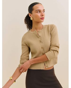 Reformation Joanne Cotton Cardigan - Natural
