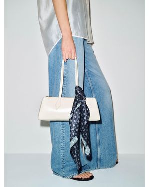 Reformation Printed Silk Scarf - Blue