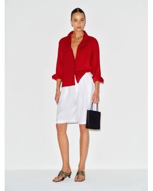 Reformation Andy Oversized Shirt - Red