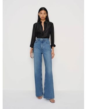 Reformation Cary High Rise Slouchy Wide Leg Jeans Denim - Blue