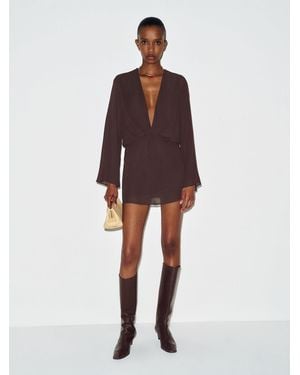Reformation Darian Dress - Brown