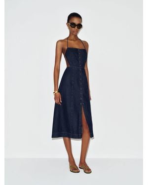 Reformation Manon Denim Midi Dress 0 - Blue