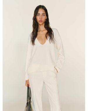 Reformation Juno Cashmere Oversized Jumper - Natural