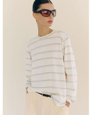 Reformation Asher Oversized Long Sleeve T-Shirt - Blue