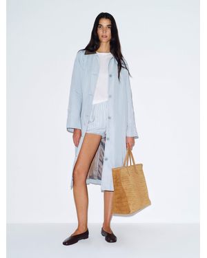 Reformation Beck Trench Coat Powder - Blue