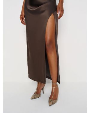 Reformation Stassie T-Strap Pump Lace 6 - Brown
