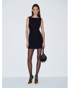 Reformation Jayna Velvet Dress - Blue