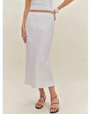Reformation Layla Linen Skirt - Green