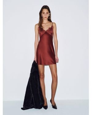 Reformation Solas Silk Dress - Red