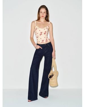 Reformation Yuri Linen Top - Blue