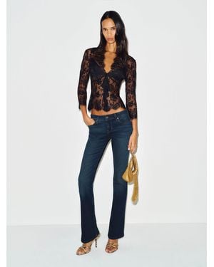 Reformation Noah Super Stretch Low Rise Bootcut Jeans Denim - Blue