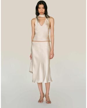 Reformation Pomelle Silk Two Piece - Natural