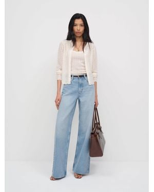 Reformation Cary High Rise Slouchy Wide Leg Jeans Denim - Blue