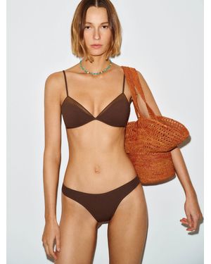 Reformation Bare Bikini Top - Brown