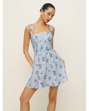 Reformation Sheri Linen Dress - Blue