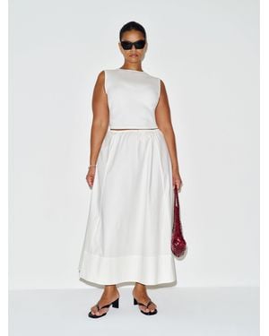 Reformation Cleo Skirt Es - White