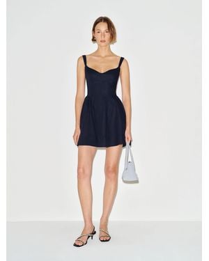 Reformation Birdie Linen Mini Dress 0 - Blue