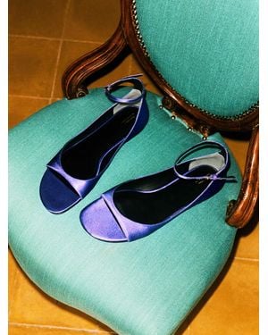 Reformation Zoe Sage Sandal Satin 9 - Green