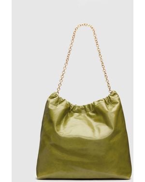 Reformation Dahlia Tote Bag Apple Leather - Green