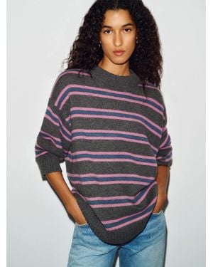 Reformation Cove Cashmere Oversized Crew Jumper - Blue