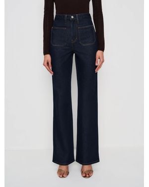 Reformation Alyssa Stretch High Rise Wide Leg Jeans - Blue