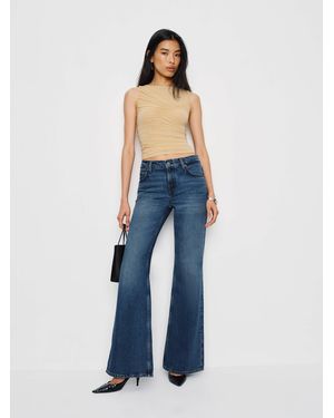 Reformation Kara Low Rise Loose Flare Jeans Denim - Blue