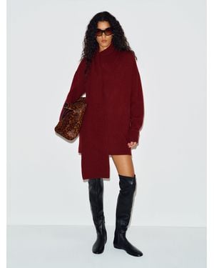 Reformation Sophia Cashmere Scarf Mini Dress - Red