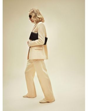 Reformation Vida Linen Low Rise Pant - Natural