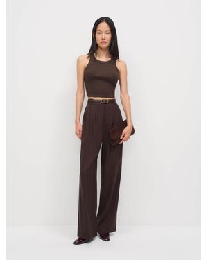 Reformation Tasha Cropped Tank Top - Brown