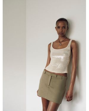Reformation Carla Knit Top - Natural
