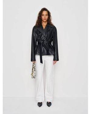 Reformation Veda Jaden Cropped Trench Coat - White
