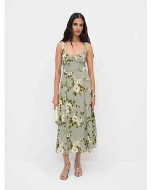 Reformation Lela Dress Greenery Lace 0