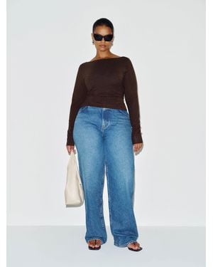 Reformation Wiley Knit Top Es - Blue