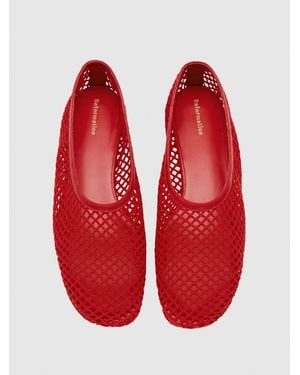 Reformation Britt Ballet Flat 5 - Red