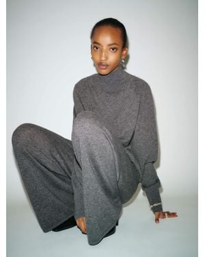 Reformation Meritt Cashmere Turtleneck - Gray