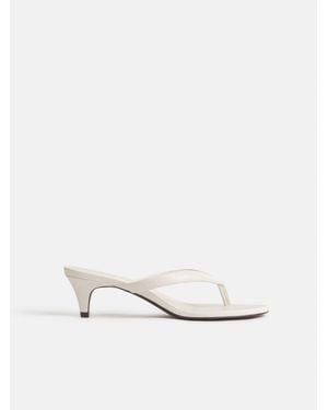 Reformation Amelia Heeled Thong - White