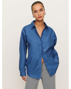 Reformation Eli Oversized Shirt - Blue