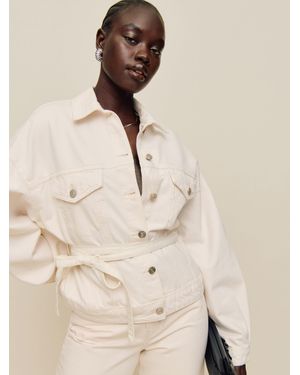 Reformation Luna Belted Denim Jacket - Natural