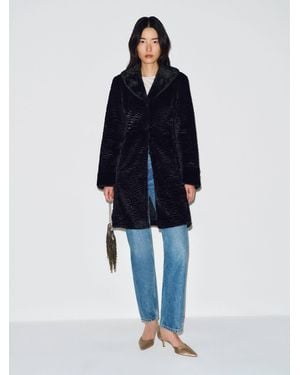 Reformation Coco Coat Fur - Blue