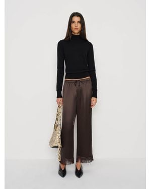 Reformation Olina Cropped Pant - Brown