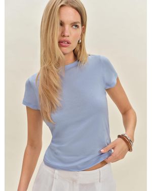 Reformation Max Slim Tee - Blue