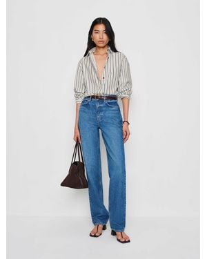 Reformation Andy Oversized Shirt - Blue