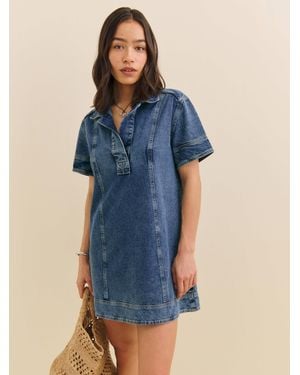 Reformation Clark Denim Mini Dress - Blue