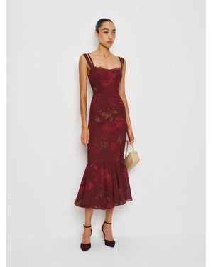 Reformation Irisa Dress Lace 4 - Red
