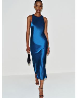 Reformation Noe Silk Dress - Blue
