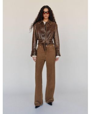 Reformation Clyde Low Rise Baggy Jean Denim - Brown